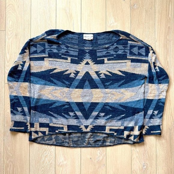 Ralph Lauren Denim & Supply Aztec Jacquard Cotton Lightweight Sweater Women’s M - Picture 2 of 10